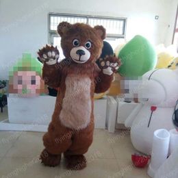 Halloween Brown Bear Mascot Costume Top Quality Cartoon Anime theme character Carnival Unisex Adults Outfit Christmas Birthday Party Dress