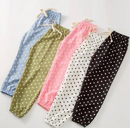 Girls Pants Polka Dot Kids Trousers Casual Summer Thin Pants Baby Clothing 5 Designs Optional BT6610
