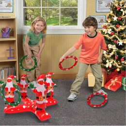 1 Set Gonfiabile Antler Gioco Vacanza Festa Di Natale Bambini Gioco Toss Gioco all'aria aperta 