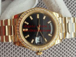 Mechanical box Maker Top Quality Watches 40mm Day-Date Diamond Bezel President Asia CAL.2813 Movement Automatic Mens 18 gold bracelet