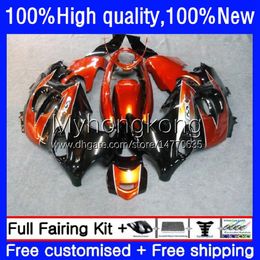 Bodys Kit For SUZUKI KATANA GSX600F Orange black GSXF750 GSXF 600 750 CC 98 99 00 01 02 17No.63 GSX750F 600CC 750CC GSXF-750 GSXF600 1998 1999 2000 2001 2002 OEM Fairing