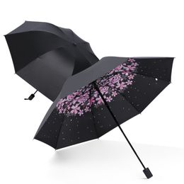 Folding Umbrella Portable Travel Sunny Rain Women's Male Anti UV Manual Windproof Sun Protection Umbrellas