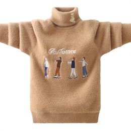 winter Boys Sweater Keep warm Cotton clothing children's Sweater Turtleneck pullover Sweater Kids clothes Boys clothing 210308
