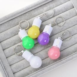 A small light bulb pendant with key ring led a light-emitting key chain pushes gifts