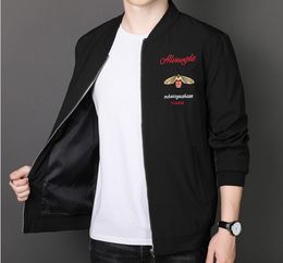 2021 new jacket men's jacket fashion trend casual sports plus size jacket spring and autumn bee embroidery baseball uniform jackets