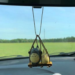 New Cute Anime Car Accessorie Totoro Faceless Male Pendant Auto Rearview Mirror Pendant Birthday Gift Auto Decoraction Ornaments