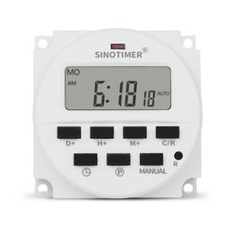 Timers Sinotimer Tm618H-2 220V 7 Day Weekly Ac Digital Time Switch Output Voltage Programmable Timer For Lights Application