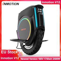 EU Stock INMOTION V12 Unicycle Multifunctional Touch Screen 100V 1750wh High Speed and High Torque Version EUC Electric Wheel