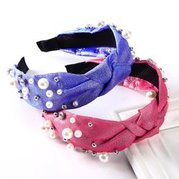 Knotted Women Hair Hoop Hairbands Wide Solid Color Headbands Bezel Headwear Hair Bands Fashion Hair Accessories