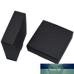 8x6x2.2cm Black Craft Paper Packaging Box Wedding Party Gift Candy Package Boxes Jewellery Handmade Soap Storage Kraft Paper Box
