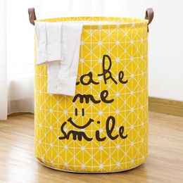 Super Large Laundry Basket Waterproof Kids Toy Clothes Organiser Storage Portable Folding Bathroom Sundries Bin 5040 210609