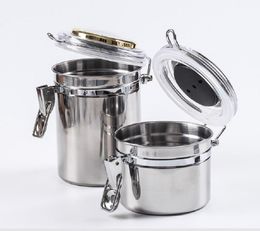 Medium size stainless steel Airproof pot Tobacco Box for glass smokng water pipe bong free shiping smoking