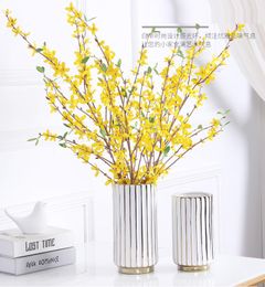 Vases European Luxury Dried Flower Vase Modern Simple Living Room Home Ceramic Decoration Crafts