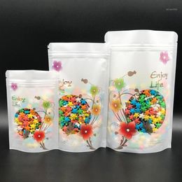 Gift Wrap 100Pcs Standing Pouch Tea Storage Packing Snack Cookies Reclosable Self Seal Bag Festive & Party Supplies