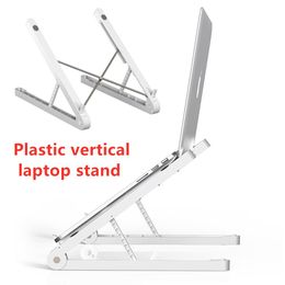 Hot Sell Adjustable Foldable Laptop Stand Plastic Vertical Laptop Stand Computer Cooling Holder For MacBook Pro Notebook Laptop