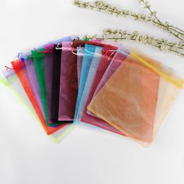 Large Organza Bags 20x30cm 50pcs Drawstring Gift Bags For Wedding Favor Candy Packaging Can Custom