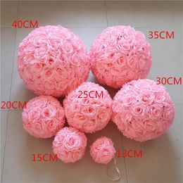 Party Decoration 12inch 30cm Artificial Roses Flower Ball Christmas Wedding Birthday Hanging DIY Centrepiece Kissing