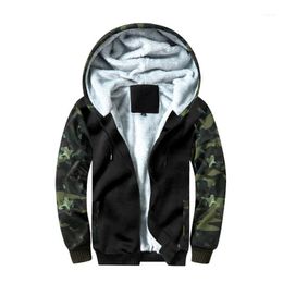 Men's Hoodies Hooded Camouflage Color-Block Thick Coat Patchwork Hoodied Cardigan Jacket USA/EU Size Long Sleeve Top1