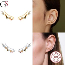 Stud GS Fresh Sweet Rear-hanging Earring For Women 2021 Fashion Boucle Oreille Femme Ear Bone Clip Piercing Party Jewellery