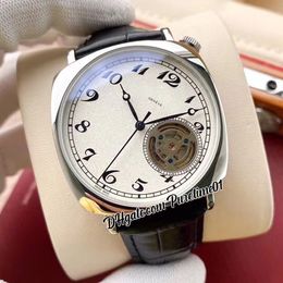 Historiques Tourbillon A21J Automatic Mens Watch 40mm Steel Case Silver Dial Black Number Markers Leather Strap Sports Watches 8 Styles Puretime01 E130b2