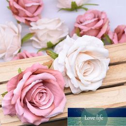 Decorative Flowers & Wreaths 5pcs 10cm Artificial Head Silk Rose Flower For Wedding Home Decoration Fake DIY Wreath Scrapbook Supplies1
