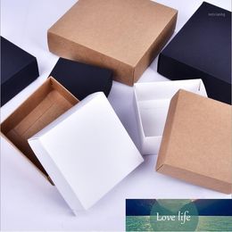 Gift Wrap Kraft Black White Packaging Box Blank Carton Paper Cardboard With Lid High Quality Boxes1