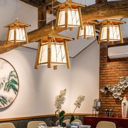 style lamps and lanterns of Japanese restaurant sitting room tea bamboo weaving small home stay facility