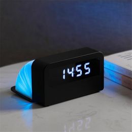 Other Clocks & Accessories Multi-Fuction LED Night Light Colourful Gradient Alarm Clock Creative Home Small Digital