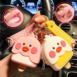 New Cute Animal Popsicle coin bag Purse Keychain Children Adult Silicone Toy Pressure Relief Board Controller Toys Creativity Popper Bags