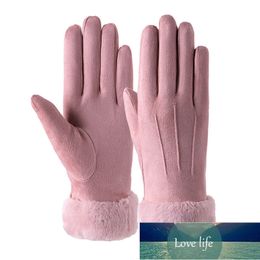 Fashion Winter Women Gloves Autumn Winter Cute Furry Warm Mitts Full Finger Mittens Lady Outdoor Sport Female Gloves Screen Factory price expert design Quality