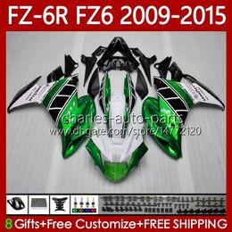 Bodywork Kit For YAMAHA FZ6 Green black FZ 6R 6N 6 R N 600 FZ-6R FZ600 FZ6R 09 10 11 12 13 14 15 Bodys 103No.90 FZ6N 2009 2010 2011 2012 2013 2014 2015 FZ-6N 09-15 OEM Fairing