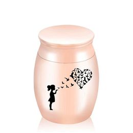 Cremation Pendant Urn for Pet Mini Keepsake Jar Aluminium alloy Memorial Pot With Dogs Cats Ashes Holder