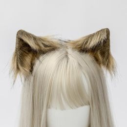 Hair Accessories Lolita Cute Furry Animal Beast Cat Ears Hairpin Headwear Ear Clip Cosplay Soft Girl Plush Detachable Accessory Props