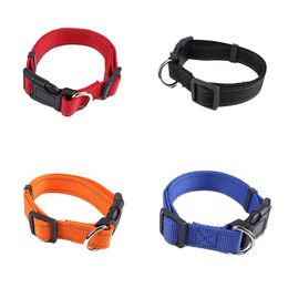 Dog Collars & Leashes Reflective Collar Adjustable Pet Nylon Durable Dogs Neck Puppy Necklace For Small Medium Large Breeds