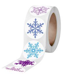 500pcs Merry Christmas theme seal abls ملصقات عيد الميلاد شجرة الأيائل ثلج Snowflake Candy Baking Bag Package Envelope Box Decortations year jy0799