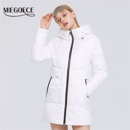 MIEGOFCE Winter New Women's Cotton Jacket Nedium Length Simple Windproof Jacket Women Coats Fashion Stylish Women Parkas Y201006