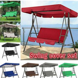 Waterproof Swing Seat Cover Garden Patio Set+ Top Cover Oxford Cloth Courtyard for Household Outdoor Leisure Supply Y0706