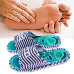 Slippers Massage Striped Reflexology Acupuncture Sandals Foot Acupoint Shoes For Women Men HSJ88