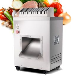 2021 Commercial Meat Slicer Stainless Steel Fully Automatic 2200W Shred Slicer Dicing Machine Electric Vegetable Cutter Grinder