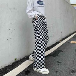 Spring Autumn Goth Pants Women Wide Leg Streetwear High Waist Oversized Trousers Womans Straight Couple Clothes Punk 210925