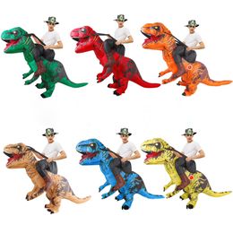 Mascot CostumesFunny Adult Dinosaur Mascot Inflatable Costumes Halloween Coslay Costume T-rex Party Role Play Disfraz for Man WomanMascot do