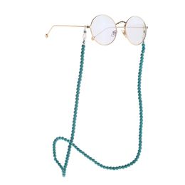 Handmade Beads Sunglasses Chain for Women Green Natural Stone Beaded Anti Slip Reading Glasses Eyewears Cord Holder Neck Strap