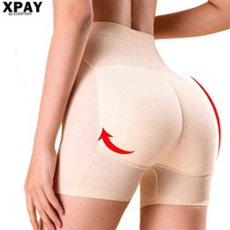 High Waist Women Slimming Tummy Control Panties Fake Ass Butt Lifter Panties Hip Enhancer Padded Butt Push Up Panties Shorts Y220311