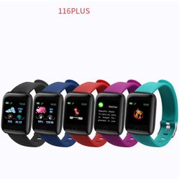 116plus smart watch bracelet wristband with Colour touch screen message remind for cell phones 116 plus smartwatches with retail box DHL