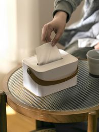 Tissue Boxes & Napkins Handle Drawer Box Household Living Room Coffee Table Restaurant Creative Simple Nordic Light Luxury