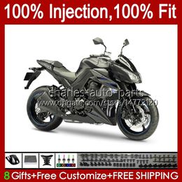 Injection Mold Body For KAWASAKI NINJA Z 1000 R Z-1000 10 11 12 13 Years Bodywork 15No.52 Z-1000R Z1000 2010 2011 2012 2013 Z1000R 2010-2013 OEM Fairing Kit flat color black