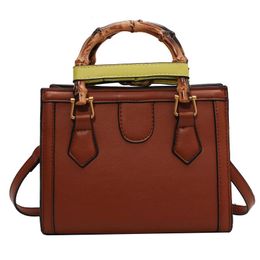Evening Bags 2022 Retro Winter Vintage High Quality Bamboo Handle Bag Mini Tote Handbag Shoulder Messenger Female Designer