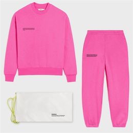 Solid Sweatsuit Set for Women Two Piece Outfits Oversized Sweatshirts Tops and Sweatpants Jogger Tracksuits Loose Trousers 210909
