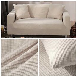 All Inclusive Sofa Covers Velvet Couch for Living Room Chaise Longue Solid Slipcover 1/2/3/4 Seater L Shape 211207