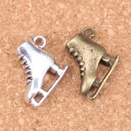 28pcs Antique Silver Plated Bronze Plated ski boots Charms Pendant DIY Necklace Bracelet Bangle Findings 21*18*6mm